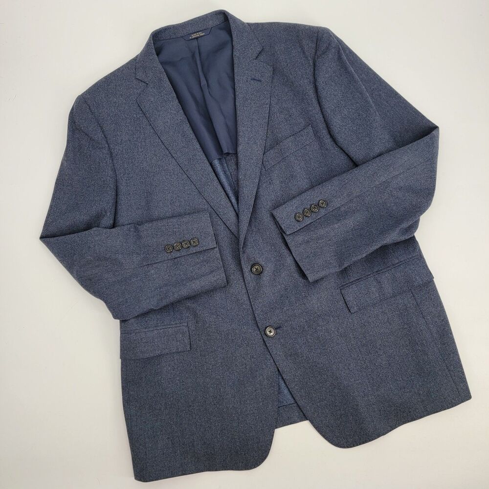 Brooks Brothers 1818 Regent Sport Coat 44R Blue VBC Italian Wool Made USA